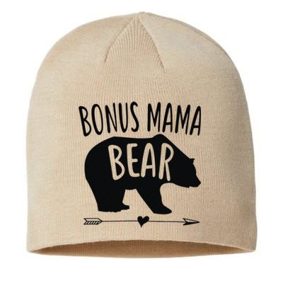 Bonus Mama Mom Bear Stepmom Mother's Day Gift Sustainable Beanie