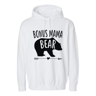 Bonus Mama Mom Bear Stepmom Mother's Day Gift Garment-Dyed Fleece Hoodie