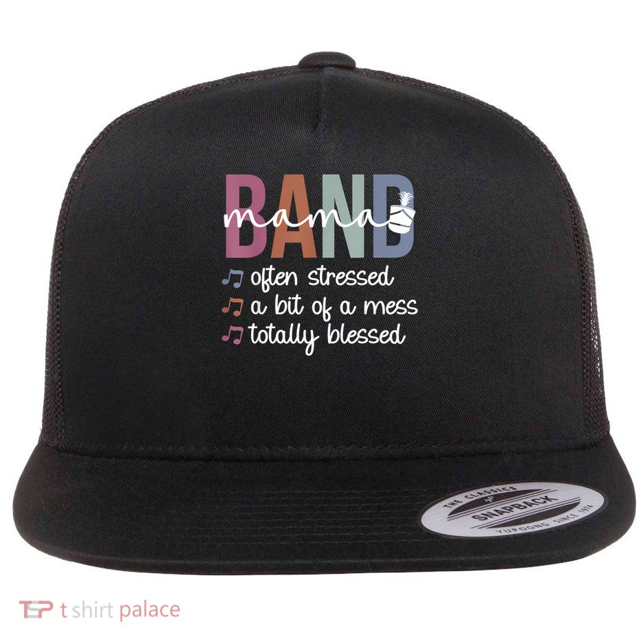 Band Mama Marching Band Mom Marching Band Mother Flat Bill Trucker Hat