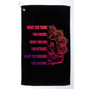 Buddha Meditation Meaningful Gift Law Of Attraction Gift Platinum Collection Golf Towel