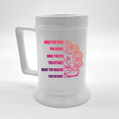 Buddha Meditation Meaningful Gift Law Of Attraction Gift Beer Stein