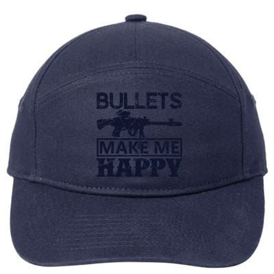 Bullets Make Me Happy 7-Panel Snapback Hat