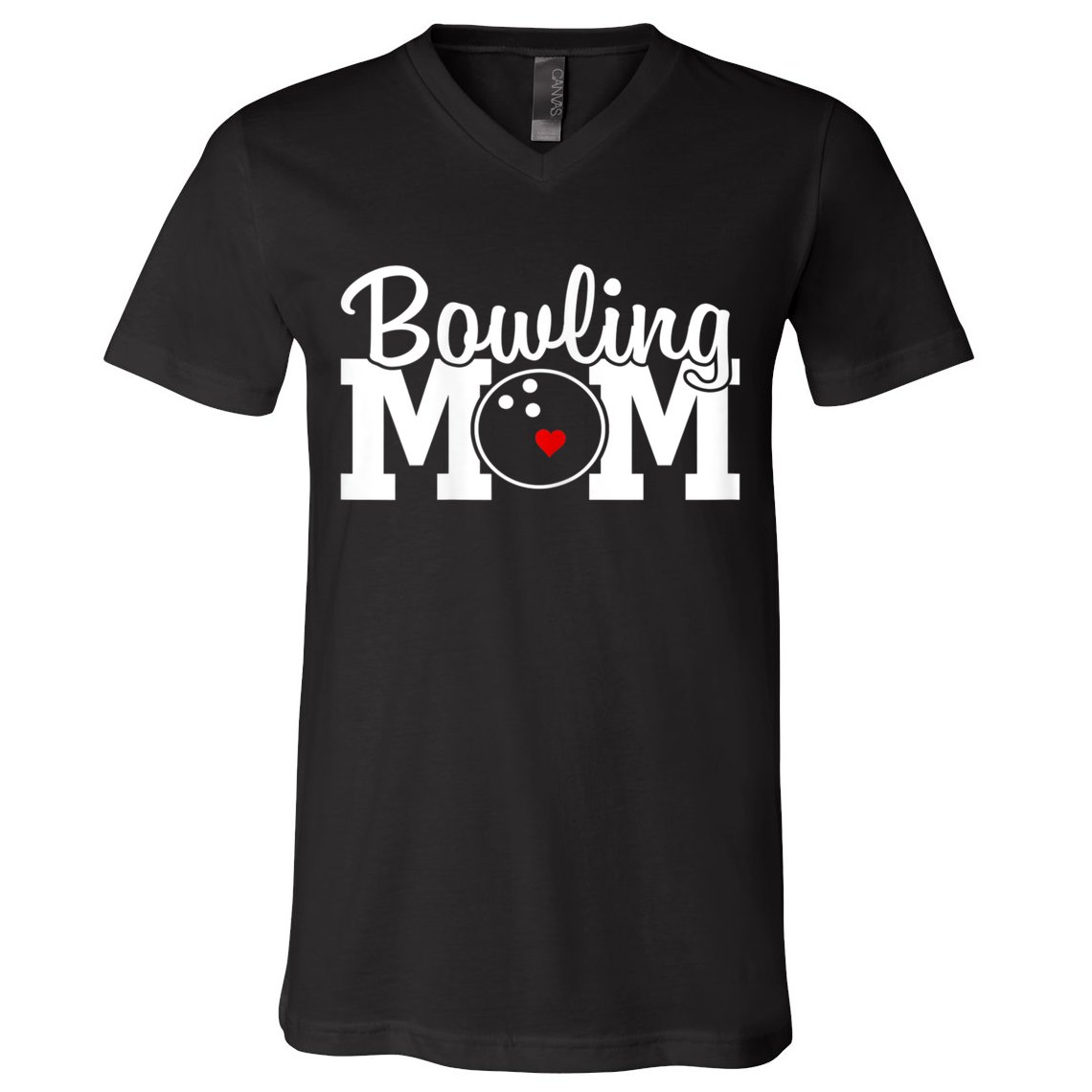 Bowling Mom Mothers Day Birthday Party For Women's Players V-Neck T-Shirt