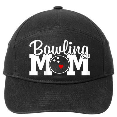 Bowling Mom Mothers Day Birthday Party For Women's Players 7-Panel Snapback Hat