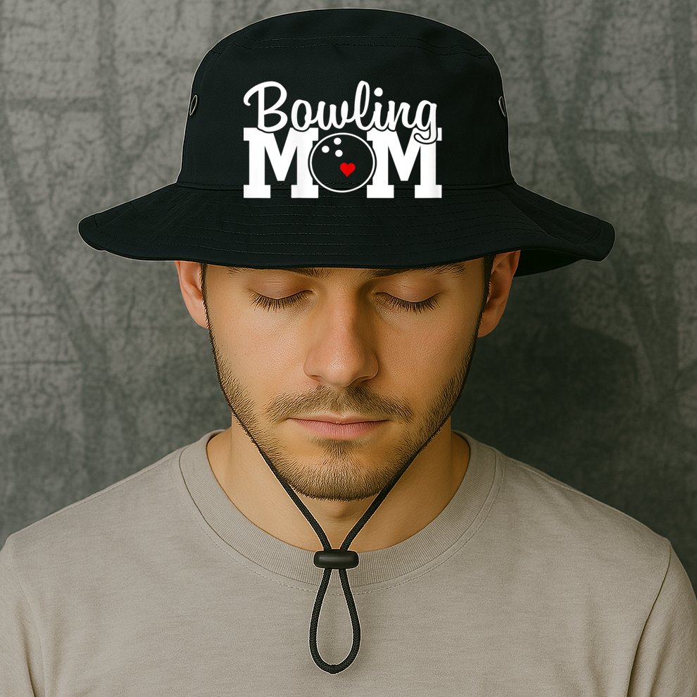Bowling Mom Mothers Day Birthday Party For Women's Players Bucket Hat