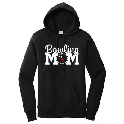 Bowling Mom Mothers Day Birthday Party For Women's Players Women's Pullover Hoodie