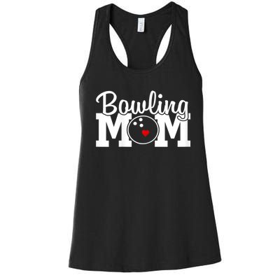 Bowling Mom Mothers Day Birthday Party For Women's Players Women's Racerback Tank