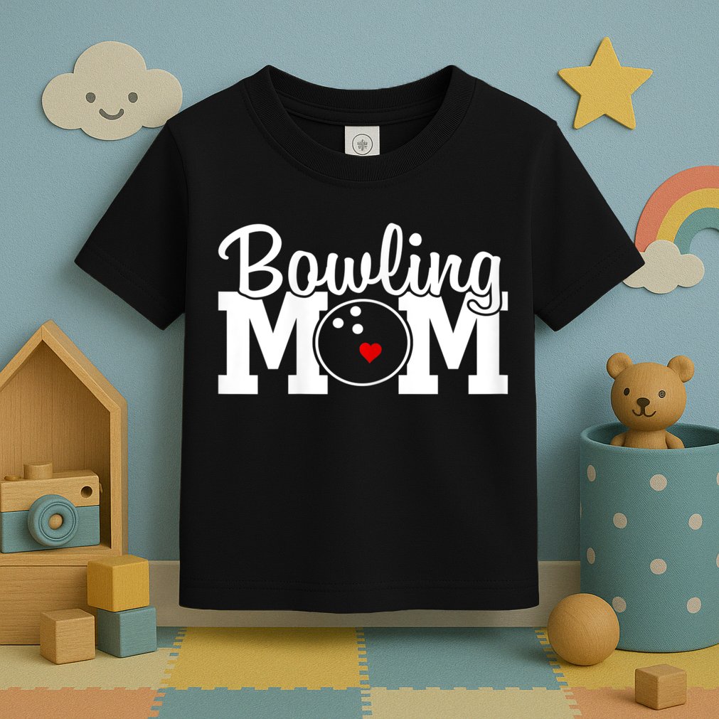 Bowling Mom Mothers Day Birthday Party For Women's Players Toddler T-Shirt
