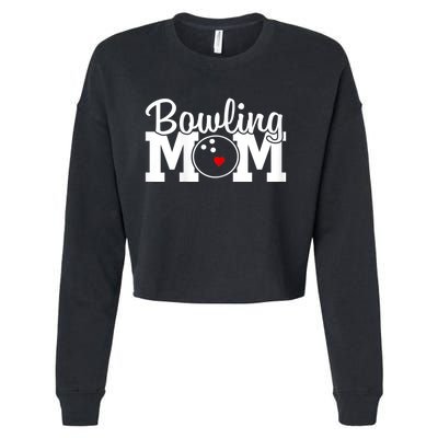 Bowling Mom Mothers Day Birthday Party For Women's Players Cropped Pullover Crew