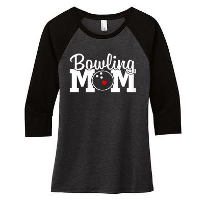 Bowling Mom Mothers Day Birthday Party For Women's Players Women's Tri-Blend 3/4-Sleeve Raglan Shirt