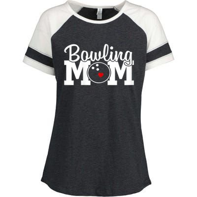 Bowling Mom Mothers Day Birthday Party For Women's Players Enza Ladies Jersey Colorblock Tee