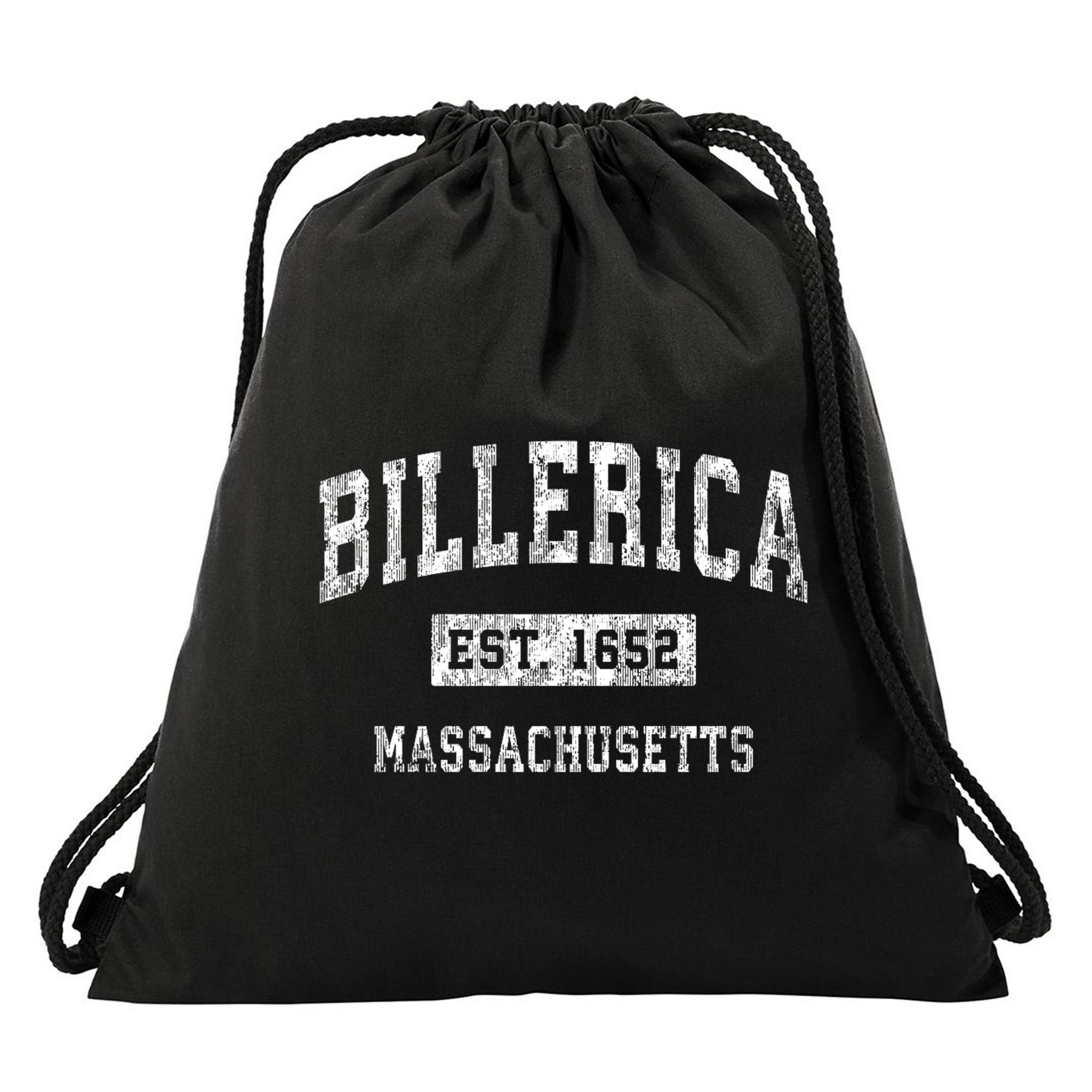 Billerica Massachusetts Ma Vintage Sports Drawstring Bag