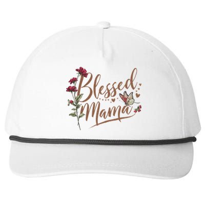 Blessed Mama MotherS Day Graphic Snapback Five-Panel Rope Hat