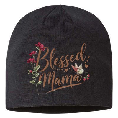 Blessed Mama MotherS Day Graphic Sustainable Beanie