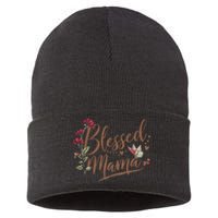 Blessed Mama MotherS Day Graphic Sustainable Knit Beanie