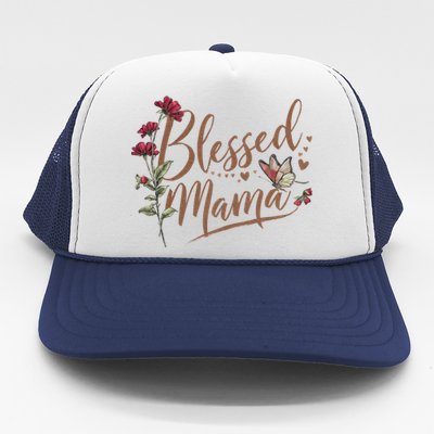 Blessed Mama MotherS Day Graphic Trucker Hat