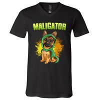 Belgian Malinois Maligator V-Neck T-Shirt