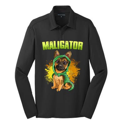 Belgian Malinois Maligator Silk Touch Performance Long Sleeve Polo