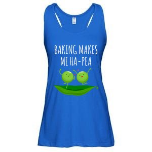 Baking Makes Me Hapea Happy Food Pun Funny Humor Gift Ladies Essential Flowy Tank