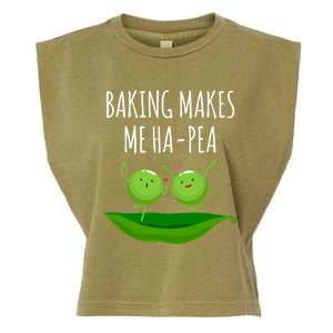 Baking Makes Me Hapea Happy Food Pun Funny Humor Gift Garment-Dyed Women's Muscle Tee