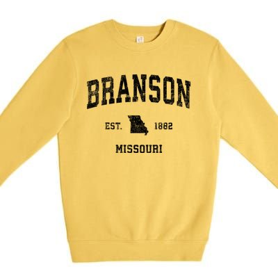 Branson Missouri Mo Vintage Sports Premium Crewneck Sweatshirt