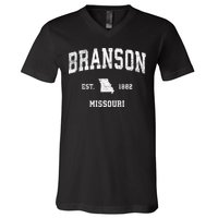 Branson Missouri Mo Vintage Sports V-Neck T-Shirt