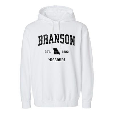 Branson Missouri Mo Vintage Sports Garment-Dyed Fleece Hoodie