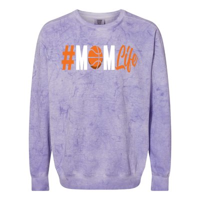 Basketball Mother Mama Mom Funny Basketball Gift Colorblast Crewneck Sweatshirt