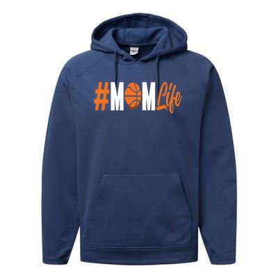 Basketball Mother Mama Mom Funny Basketball Gift Performance Fleece Hoodie