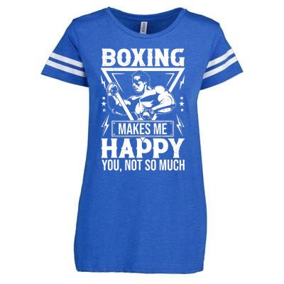 Boxing Makes Me Happy You Not So Much Enza Ladies Jersey Football T-Shirt