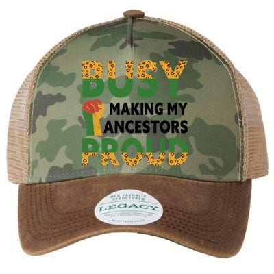 Busy Making My Ancestors Proud Black History Month Legacy Tie Dye Trucker Hat