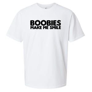 Boobies Make Me Smile Adult Humor Funny Gift Sueded Cloud Jersey T-Shirt