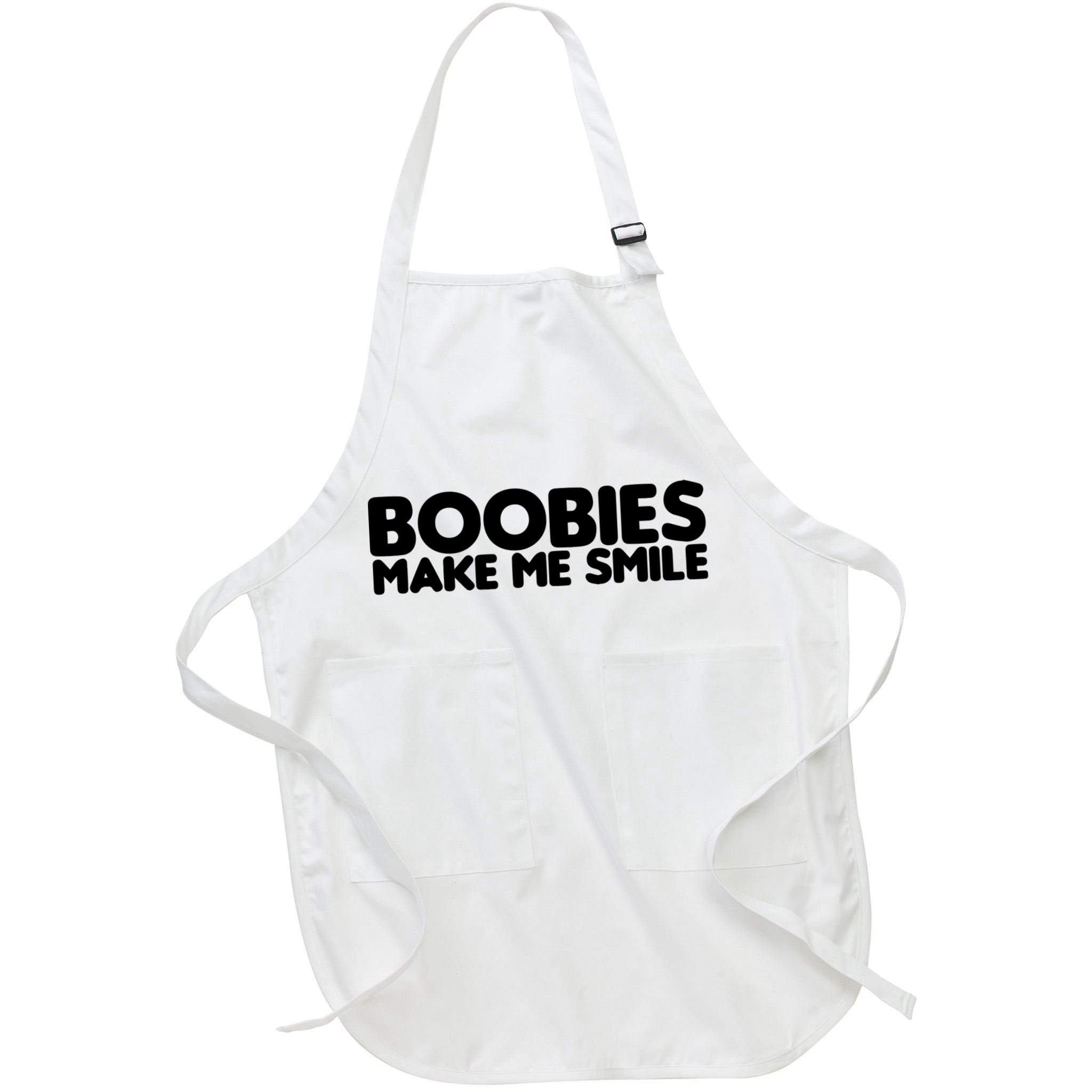 Boobies Make Me Smile Adult Humor Funny Gift Apron