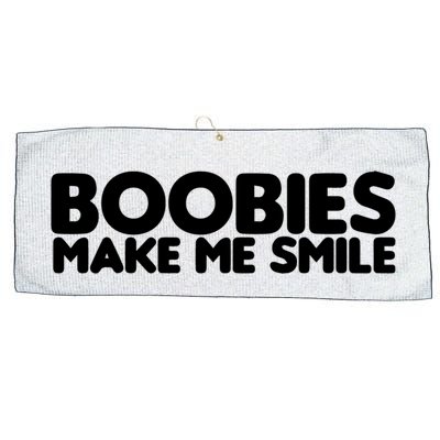 Boobies Make Me Smile Adult Humor Funny Gift Large Microfiber Waffle Golf Towel