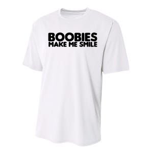 Boobies Make Me Smile Adult Humor Funny Gift Performance Sprint T-Shirt