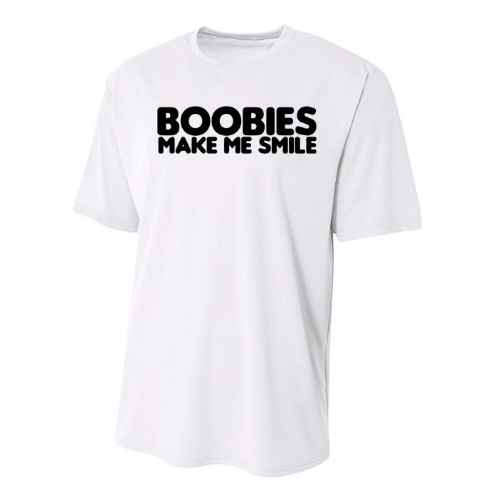 Boobies Make Me Smile Adult Humor Funny Gift Performance Sprint T-Shirt