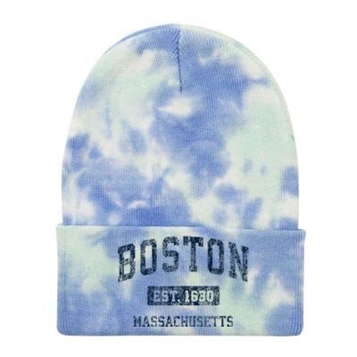 Boston Massachusetts Ma Vintage Sports Design Tie Dye 12in Knit Beanie