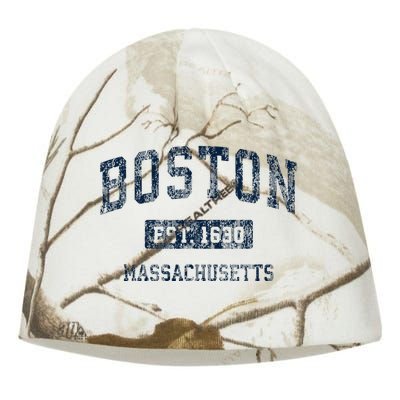 Boston Massachusetts Ma Vintage Sports Design Kati - Camo Knit Beanie