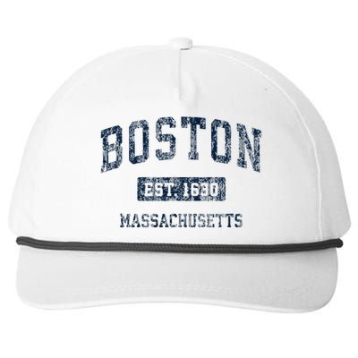 Boston Massachusetts Ma Vintage Sports Design Snapback Five-Panel Rope Hat