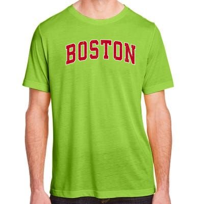 Boston Massachusetts Ma Vintage Sports Design Red Design Adult ChromaSoft Performance T-Shirt