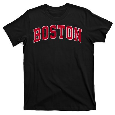 Boston Massachusetts Ma Vintage Sports Design Red Design T-Shirt