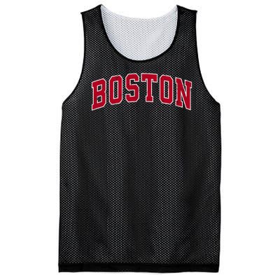 Boston Massachusetts Ma Vintage Sports Design Red Design Mesh Reversible Basketball Jersey Tank