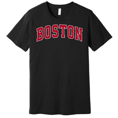 Boston Massachusetts Ma Vintage Sports Design Red Design Premium T-Shirt