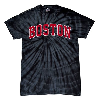 Boston Massachusetts Ma Vintage Sports Design Red Design Tie-Dye T-Shirt