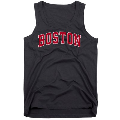 Boston Massachusetts Ma Vintage Sports Design Red Design Tank Top