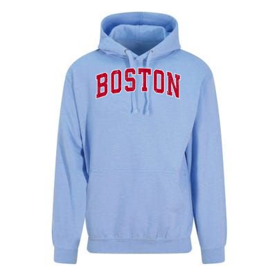 Boston Massachusetts Ma Vintage Sports Design Red Design Unisex Surf Hoodie