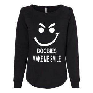 Boobies Make Me Smile Womens California Wash Sweatshirt