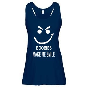 Boobies Make Me Smile Ladies Essential Flowy Tank