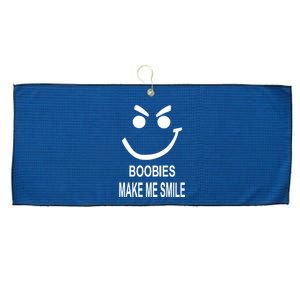 Boobies Make Me Smile Large Microfiber Waffle Golf Towel