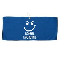 Boobies Make Me Smile Large Microfiber Waffle Golf Towel